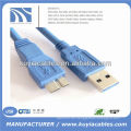 Blau 0,35m / 1ft Micro usb 3.0 Kabel für externe hdd 24AWG Pure Copper